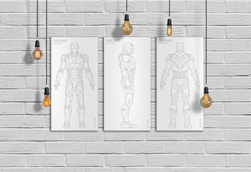 Iron Man Laser Art Metal Home Decor